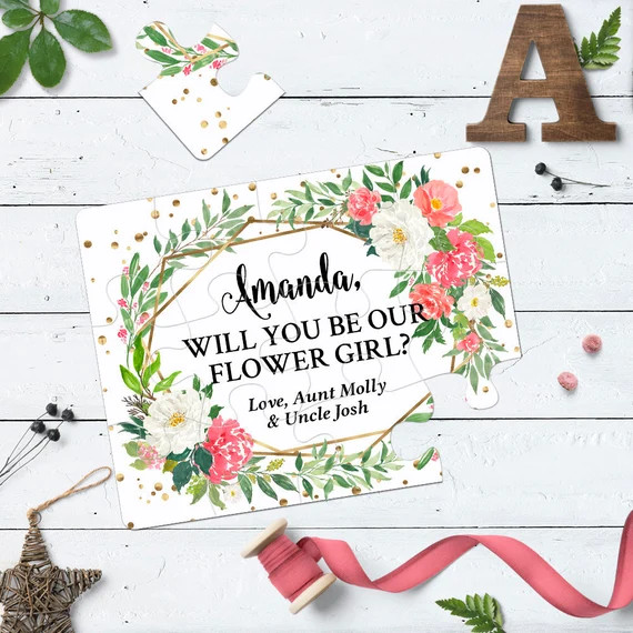 Flower Girl Proposal Puzzle, Will You Be My Flower Girl Puzzle, Be my Flower Girl Gift, Ask Flowe... | Etsy (US)