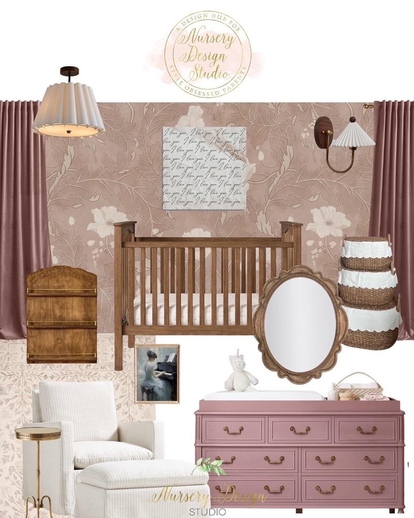 Because nurseries can be both nostalgic and new.
Romantic wallpaper, scalloped details, and a dresser in the dreamiest weathered berry hue. 💗



#LTKBaby #LTKKids #LTKBump
