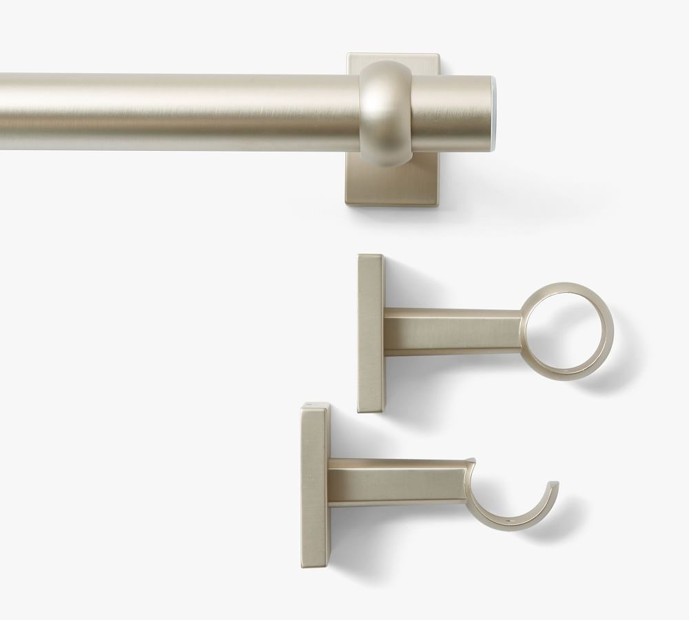 Pewter Curtain Rod & Wall Bracket | Pottery Barn (US)