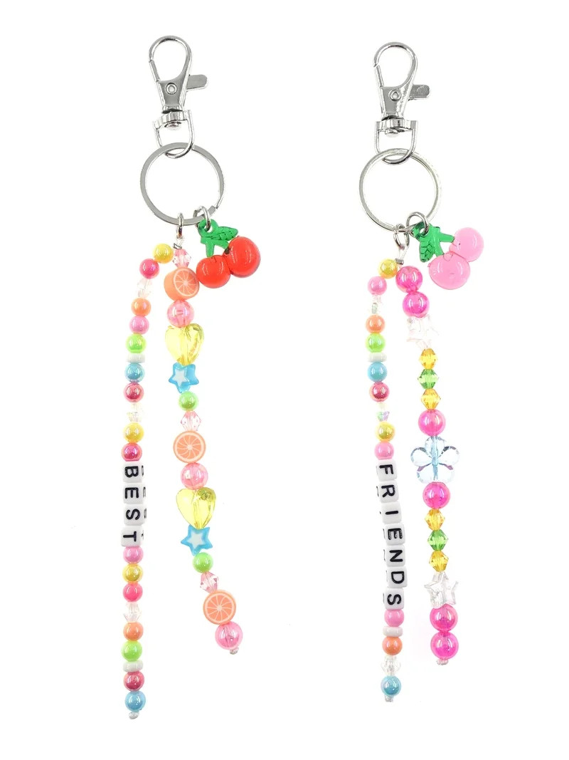 Wonder Nation Girls Best Friends Beaded Bag Charm, 2-Piece | Walmart (US)