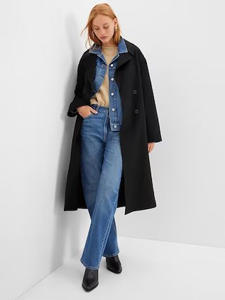 Recycled Double-Face Wool Wrap Coat | Gap (US)