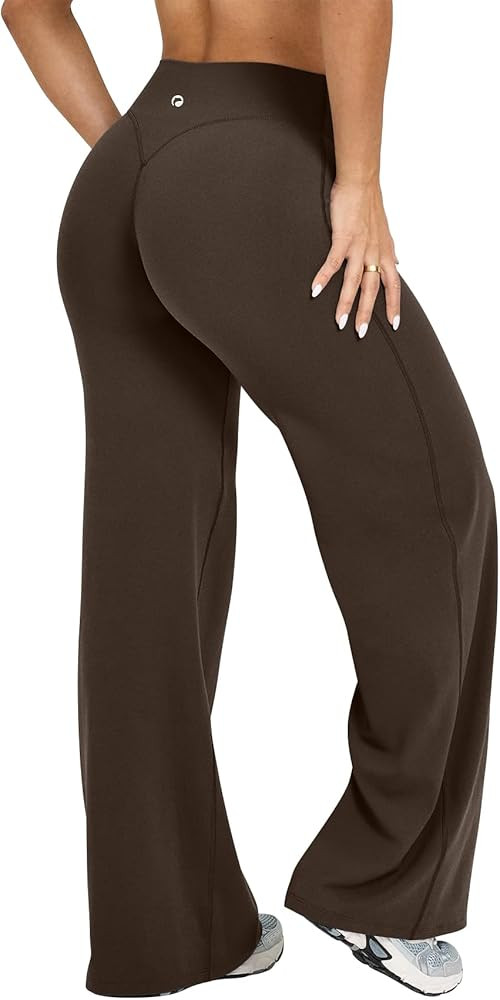OQQ Yoga Pants Women High Waist Stretch Casual Soft Straight Leg Bottoms | Amazon (US)