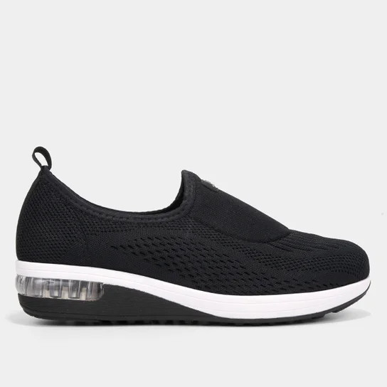 Slip On Modare Elástico Bolha Feminino - Preto | Netshoes (BR)