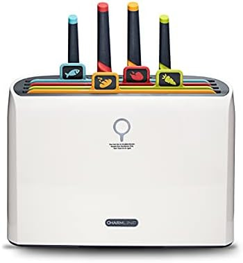 Charmline Smart Knife Cutting Board, Chopping Board Kitchen Tools Drying Holder with 4pcs Cutting... | Amazon (US)