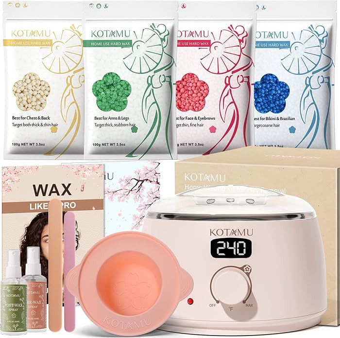 KOTAMU Waxing Kit for Women & Men, Wax Warmer for Hair Removal, Digital Wax Kit with Silicone Pot... | Amazon (US)