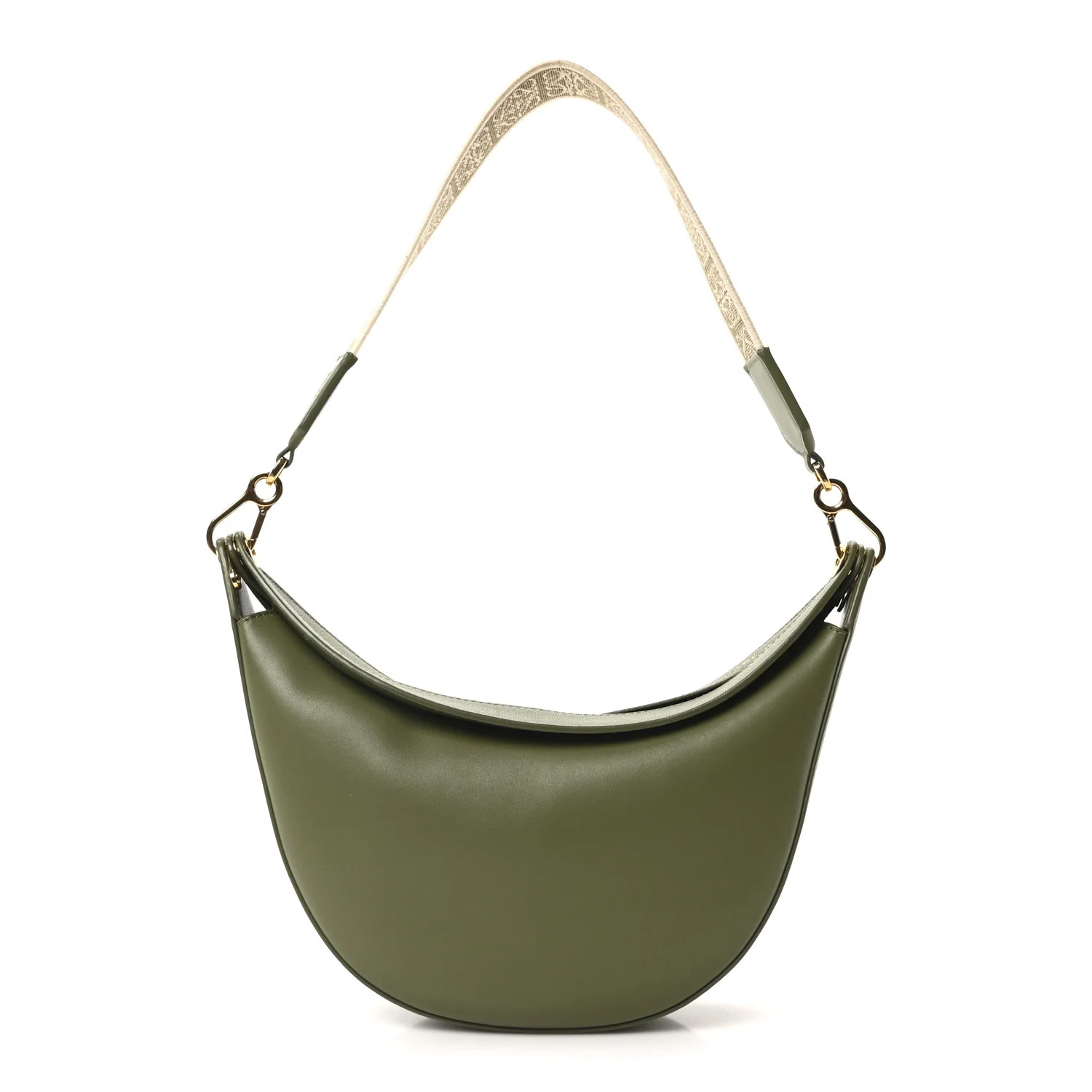 Satin Calfskin Jacquard Small Luna Bag Avocado Green | FASHIONPHILE (US)
