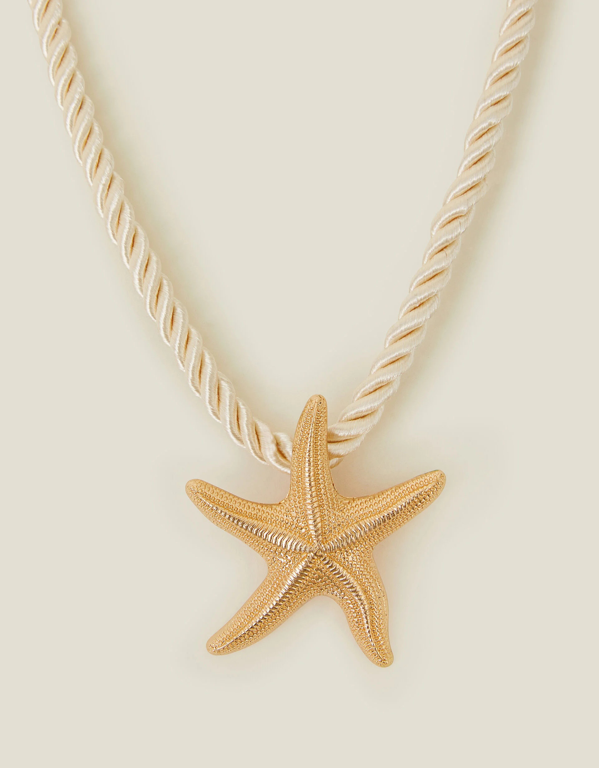 Starfish Pendant Twist Cord Necklace Gold | Accessorize (Global)