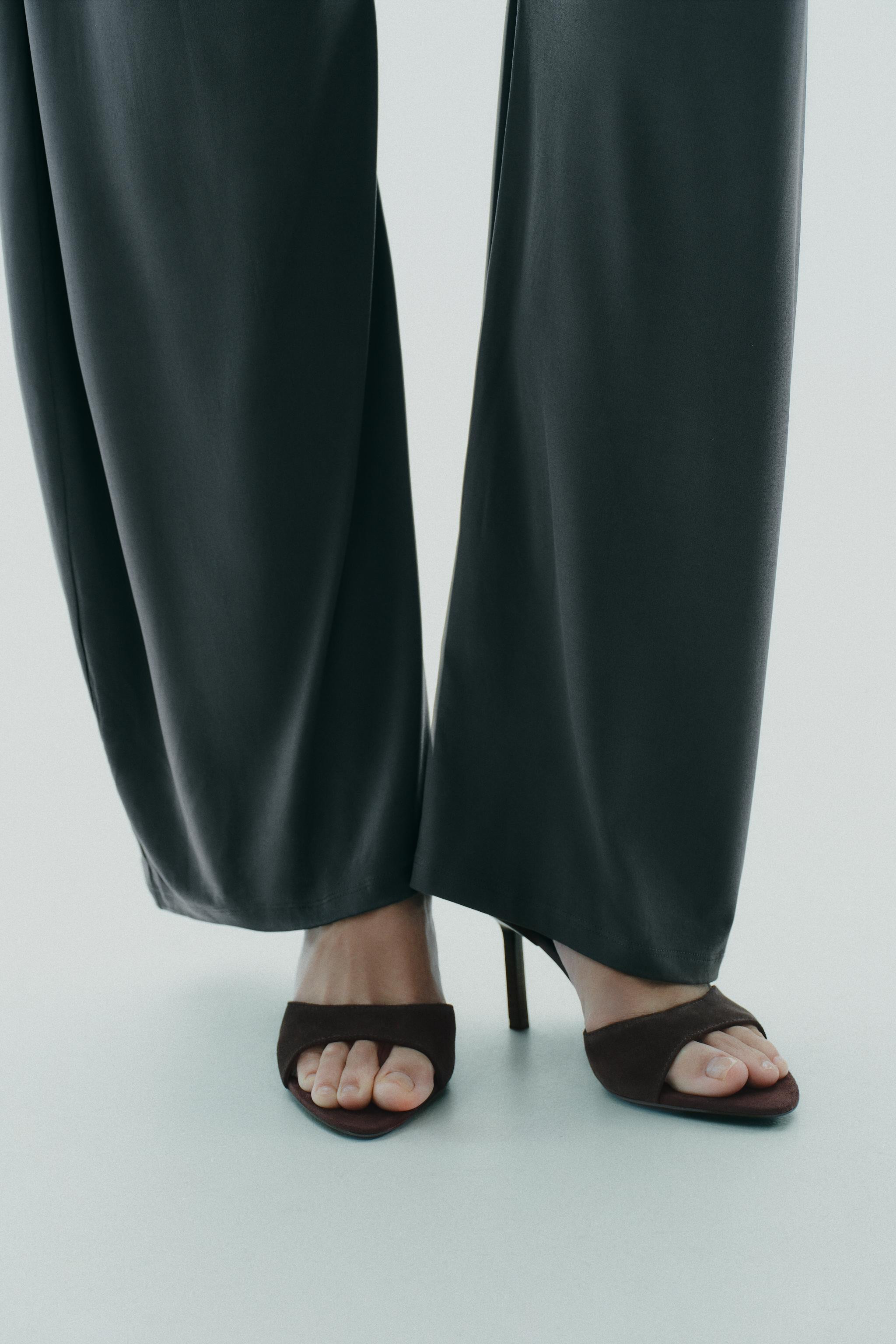 SPLIT SUEDE HIGH-HEEL SANDALS | Zara UK