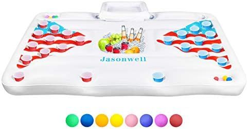 Jasonwell Beer Pong Pool Float - Inflatable Floating Beer Pong Table Party Pool Lounge Raft for A... | Amazon (US)