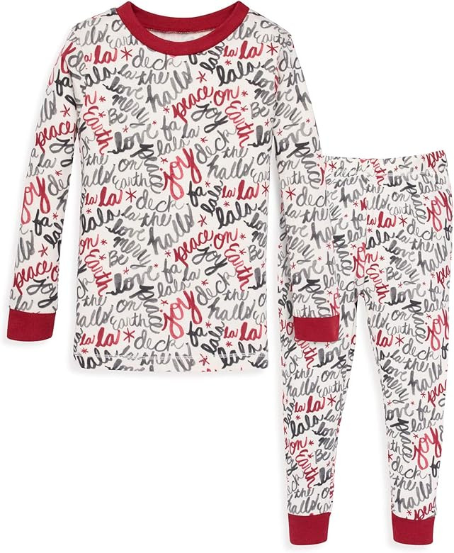 Baby Pajamas, Tee and Pant 2-Piece PJ Set, 100% Organic Cotton | Amazon (US)