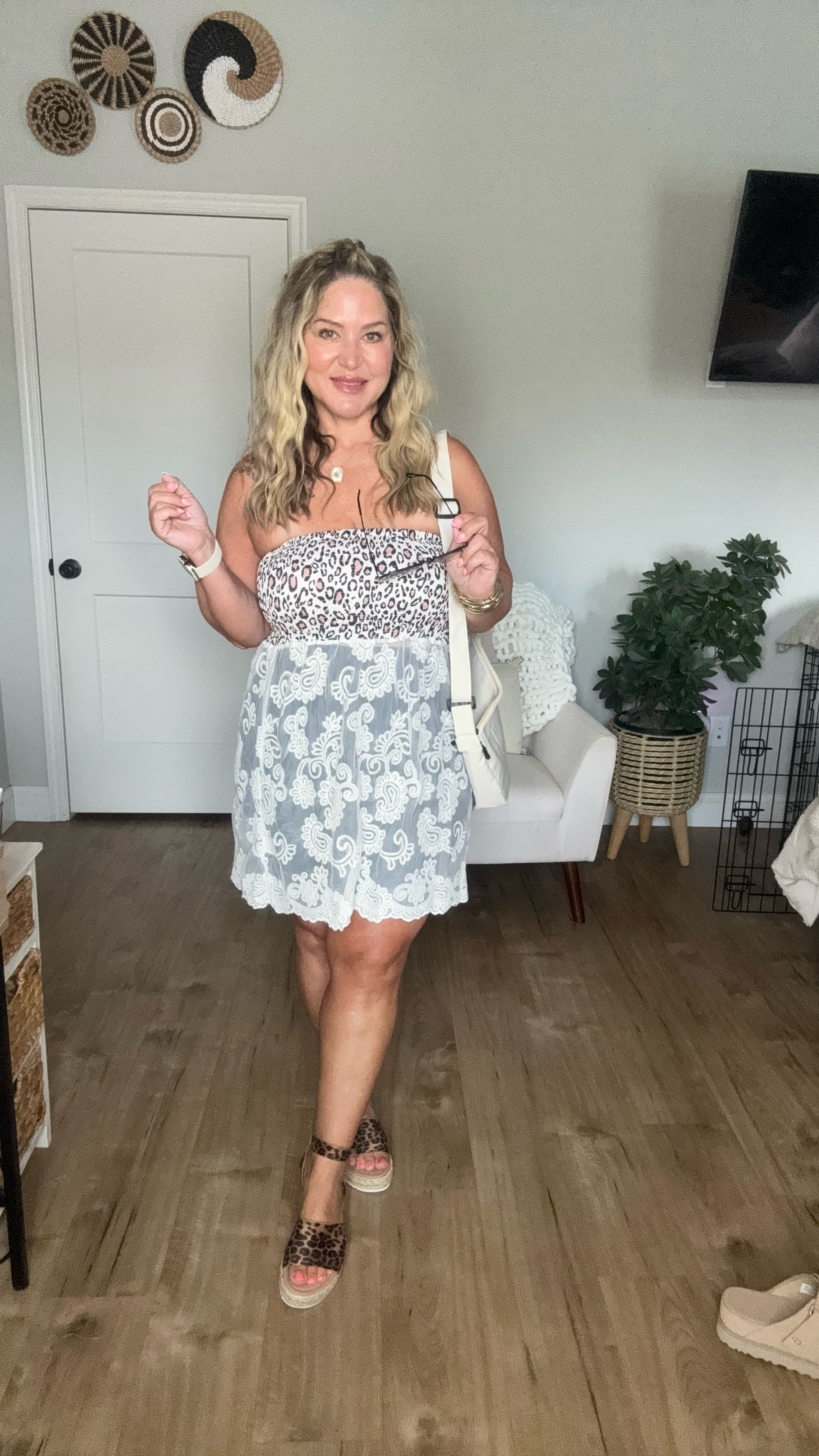 Size large in the top and shorts 
Sandals tts 

#LTKMidsize #LTKOver40 #LTKHome