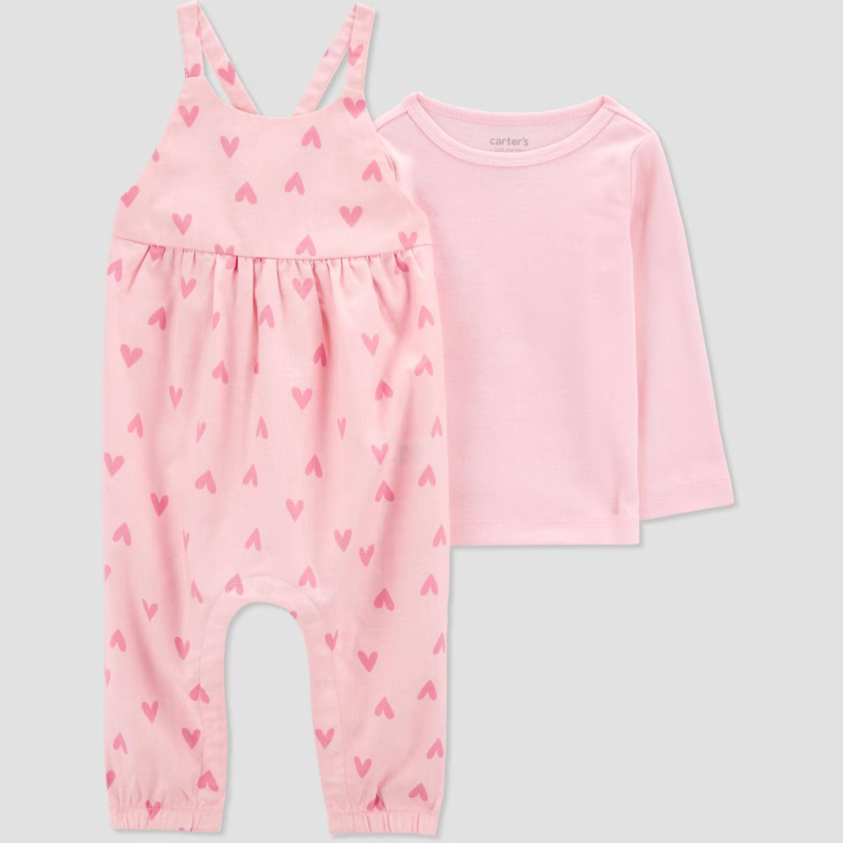 Carter's Just One You®️ Baby Girls' Heart Overalls - Pink Newborn | Target