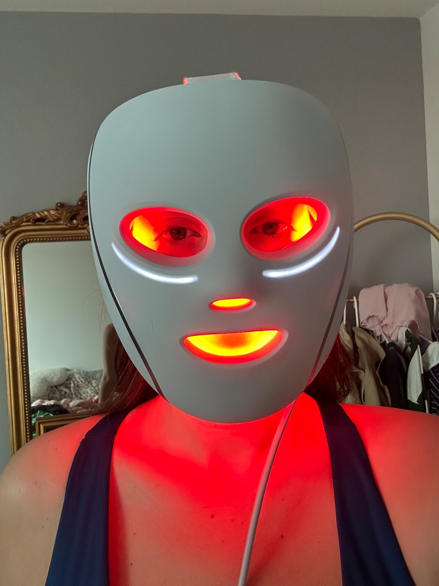 Last night a man overheard me talking about red light therapy and asked me what it was. He said he thought it had to do with sitting at a red light because it was therapeutic😂 my red light mask is therapeutic in a much different way￼

#LTKselfcare #LTKmorningroutine #LTKBeauty
