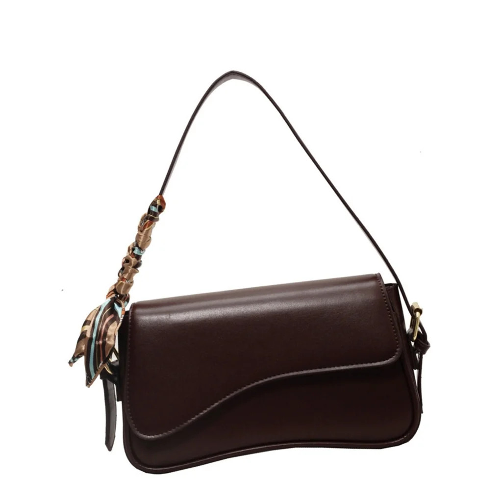 FENOHREFE Women's Fashionable PU Leather Shoulder Bag Trendy Clutch Solid Color Underarm Purse Ad... | Walmart (US)