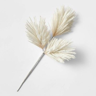 17" Ivory Flocked Long Needle Stem Artificial Christmas Pick - Wondershop™ | Target