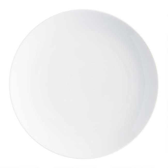 White Porcelain Coupe Dinner Plates Set Of 4 | World Market