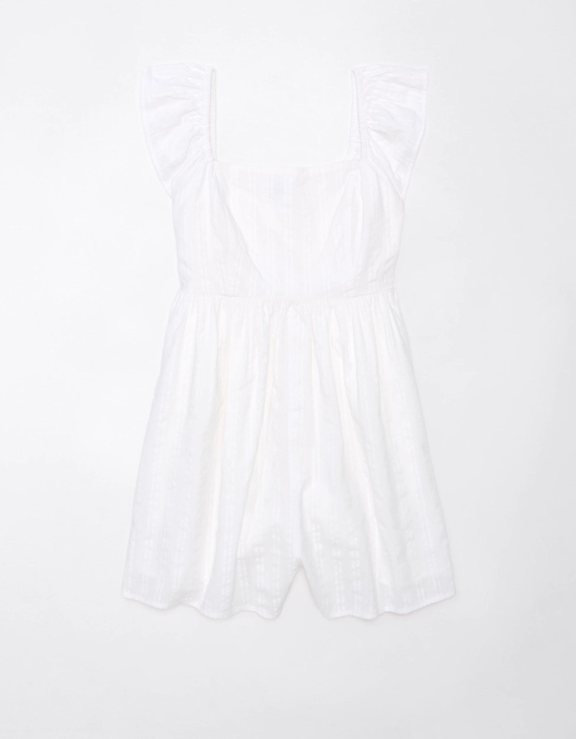 AE Flutter Sleeve Babydoll Romper | American Eagle Outfitters (US & CA)