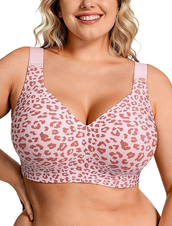 OEAK Womens Wireless Jelly Bra Plus Size Supportive Seamless Bras Full Coverage Push Up Comfortab... | Amazon (US)