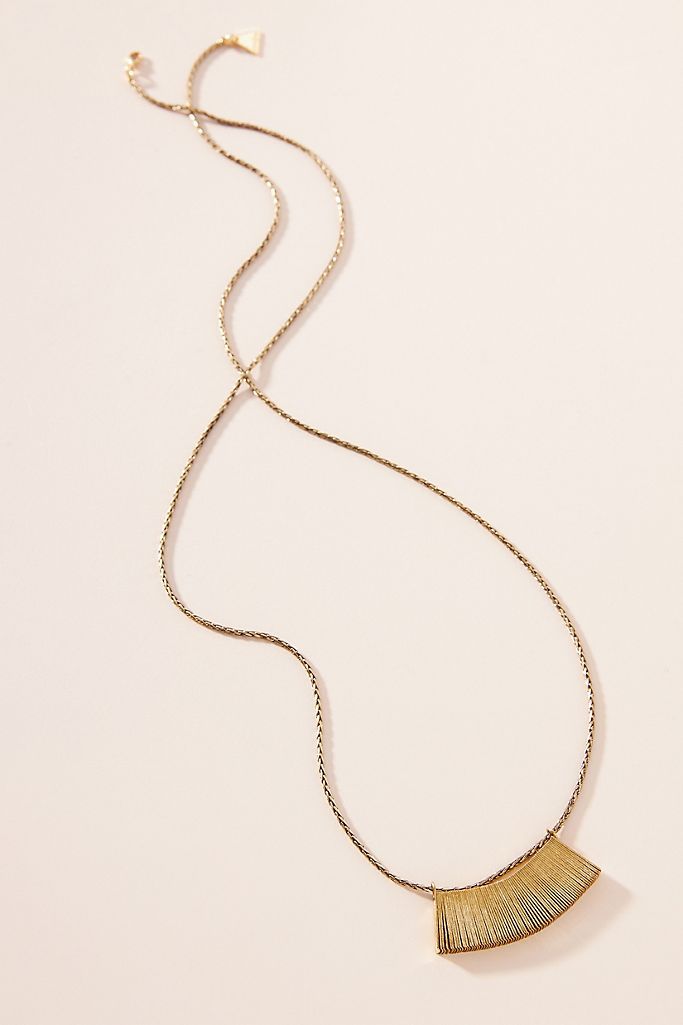 Golden Fan Pendant Necklace | Anthropologie (US)