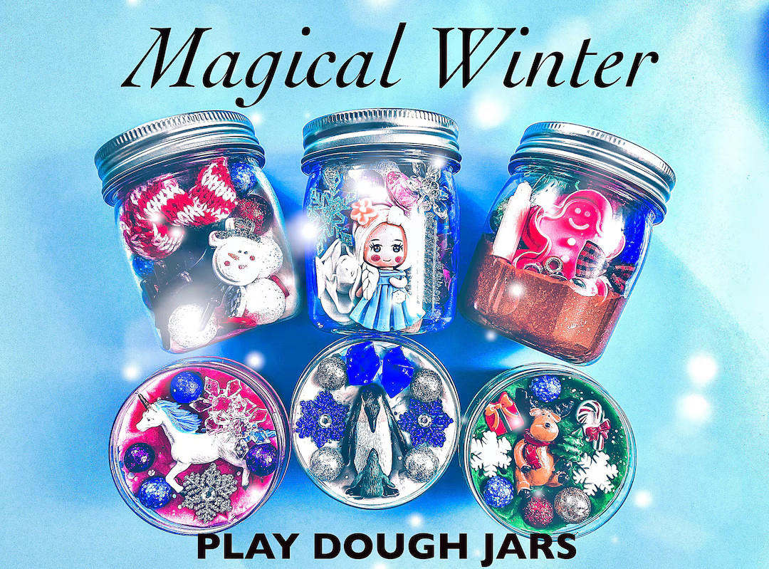 Magical Winter Playdough Jars Kids Party Favors Play Dough - Etsy | Etsy (US)
