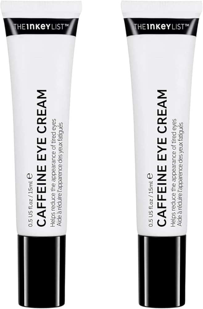 The INKEY List Caffeine Eye Cream 15ml (Pack of 2), Improves Dark Circles, Brightens Under Eye, F... | Amazon (UK)