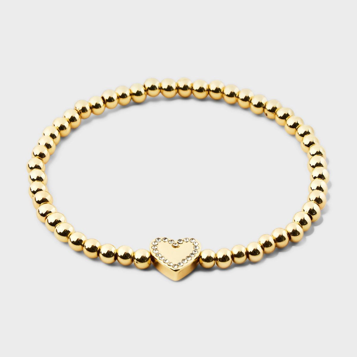 SUGARFIX by BaubleBar Pave Gold Heart Stretch Bracelet | Target