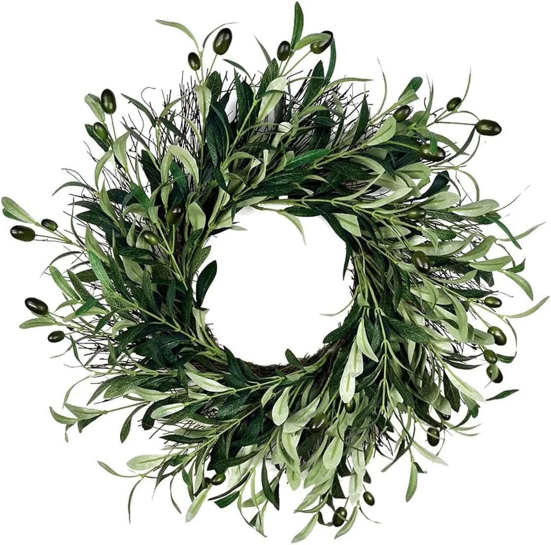 Farship Summer Wreaths Artificial Green Olive Wreath for Front Door Easter Decoration Hanging Dec... | Walmart (US)