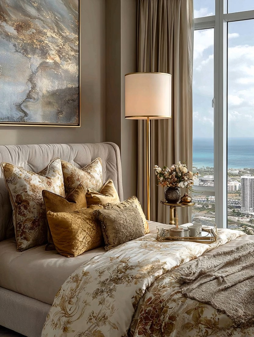 Ivory + gold floor lamp = instant elevation.
This ivory and gold floor lamp is one of those must-have home décor essentials that works in every room, especially the bedroom. It adds soft ambient lighting, warmth, and that hotel-style luxury feel without overwhelming the space.

If you live in a high-rise apartment, this kind of layered lighting is even more important — harsh overhead lights kill the mood, while a floor lamp like this enhances the nighttime city view and creates a calm, elevated atmosphere. Pair it with textured bedding, metallic accents, and neutral tones to achieve that quiet luxury / understated elegance look designers love.

One lamp. Big impact. This is how you do layered lighting done right.

#floorlamp #goldfloorlamp #ivorydecor #bedroomdecor #luxurybedroom #layeredlighting #ambientlighting #hotelstylehome #quietluxury #understatedluxury #homedecorideas #highrisehome #modernbedroom #eleganthome #interiordesigninspo #lightingmatters 

 #LTKHome