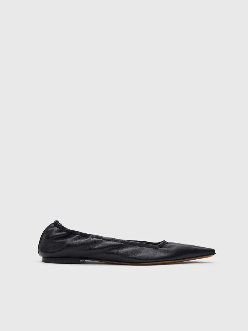 Aprica Black Shiny Nappa Ballet flats | ATP Atelier | Official Site | ATP Atelier