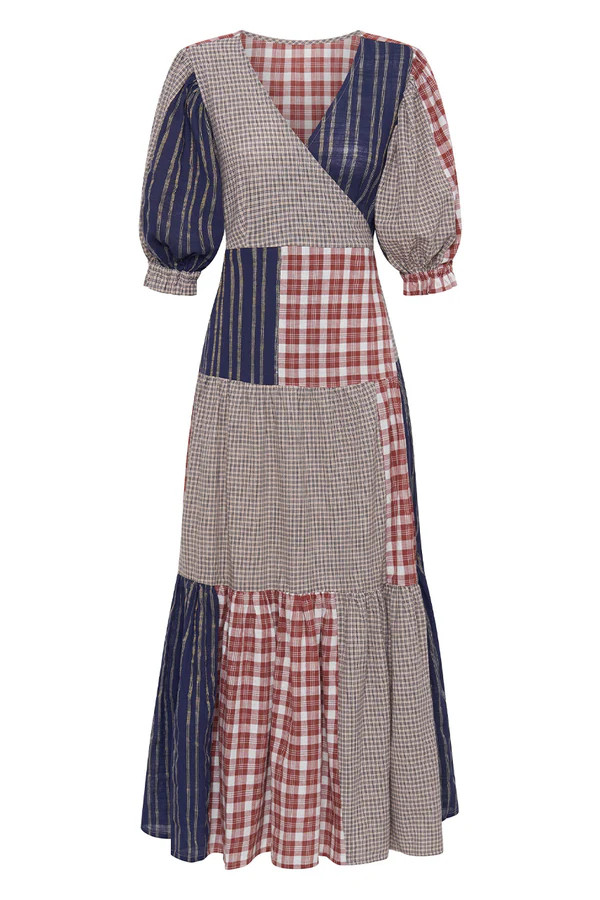 Poet Patchwork Dress | Repurposed Handloom Maxi Dress | Daughters of India
