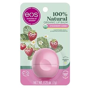 eos 100% Natural & Organic Lip Balm- Strawberry Sorbet, All-Day Moisture, Dermatologist Recommend... | Amazon (US)