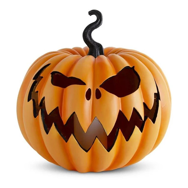 K&K Interiors 13in Orange Resin LED Flicker Flame Jack O Lantern | Scheels