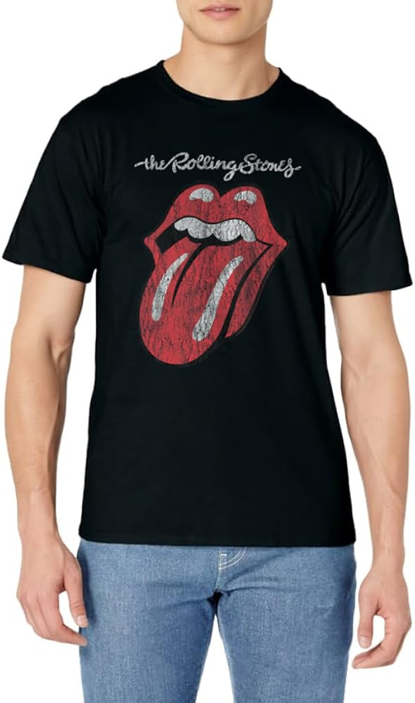 Rolling Stones Official Script Tongue T-Shirt | Amazon (US)