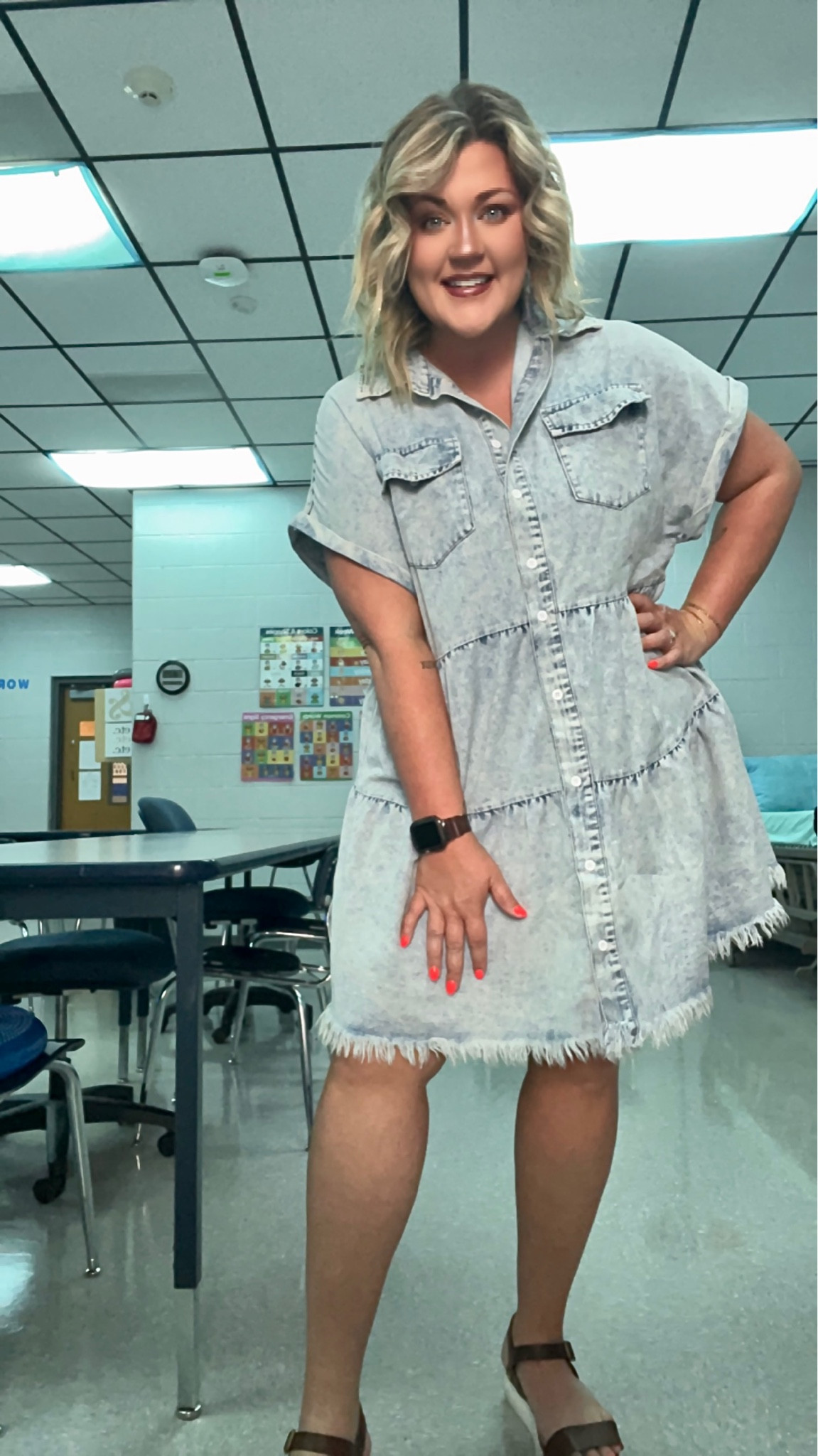 On Monday’s we wear dresses 💖 literally OBSESSED with this new denim dress!!!!  

#LTKbeauty #LTKcurves #LTKBacktoSchool