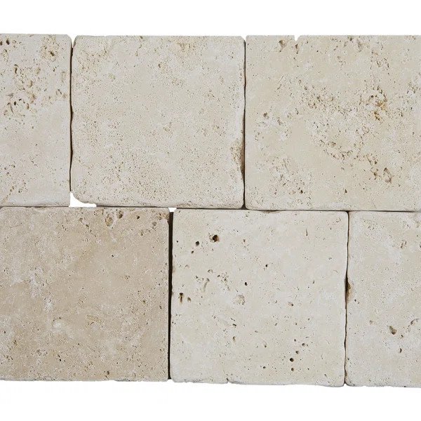 Hopkins 4" x 4" Travertine Stone Look Wall Tile | Wayfair North America