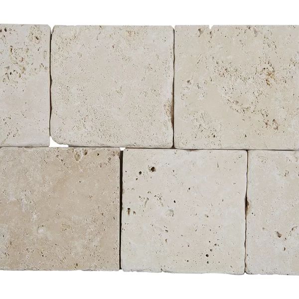Hopkins 4" x 4" Travertine Stone Look Wall Tile | Wayfair North America