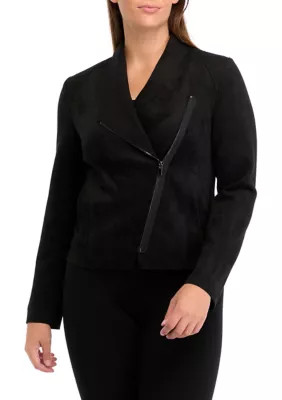 Philosophy Women's Vegan Suede Shawl Collar Jacket | Belk
