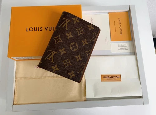Louis Monogram Passport Holder Unisex Leather New | eBay US