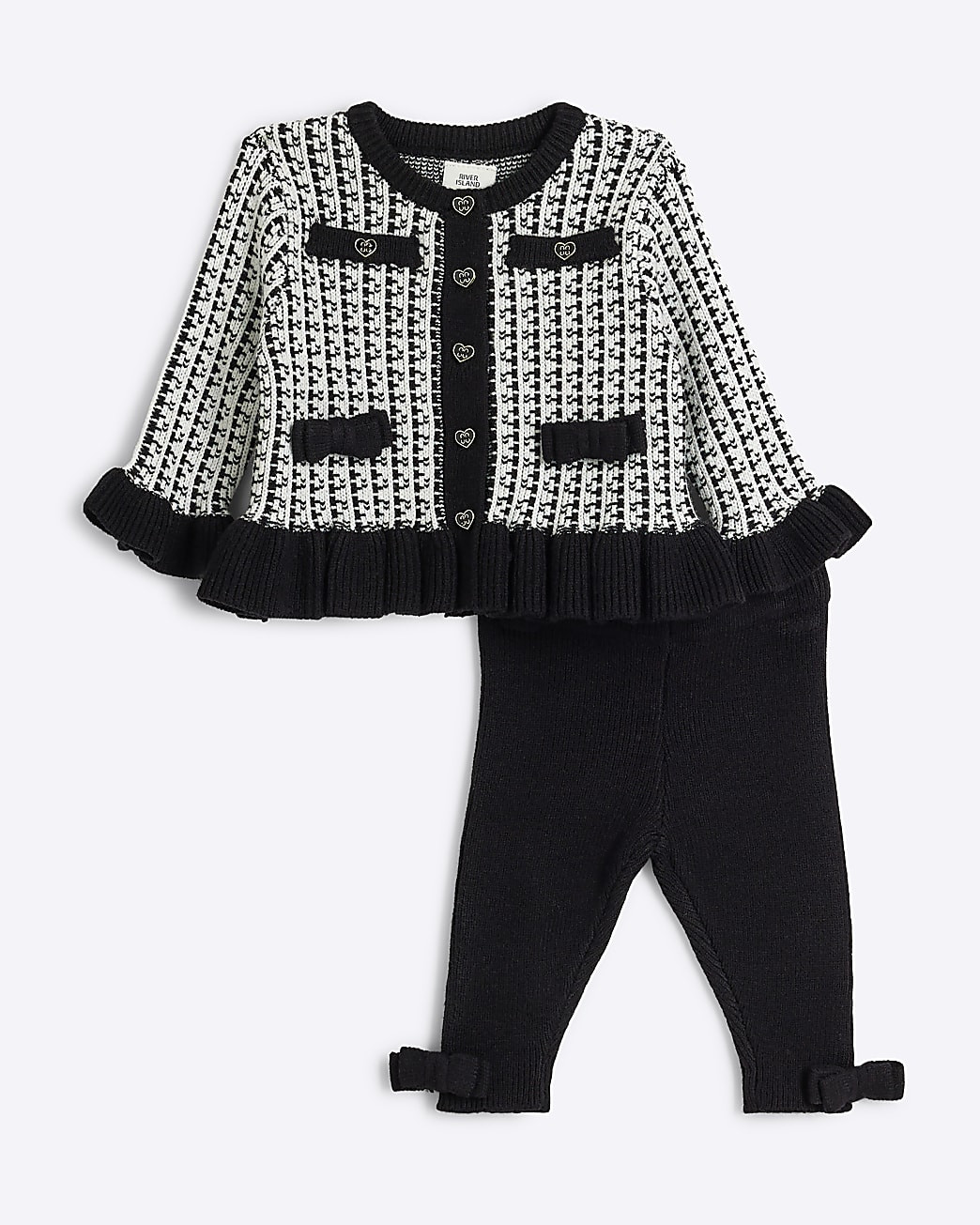 Baby Girls Black Cardigan Set | River Island UK & IE