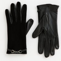 Black Leather Buckle Gloves New Look | New Look (UK)