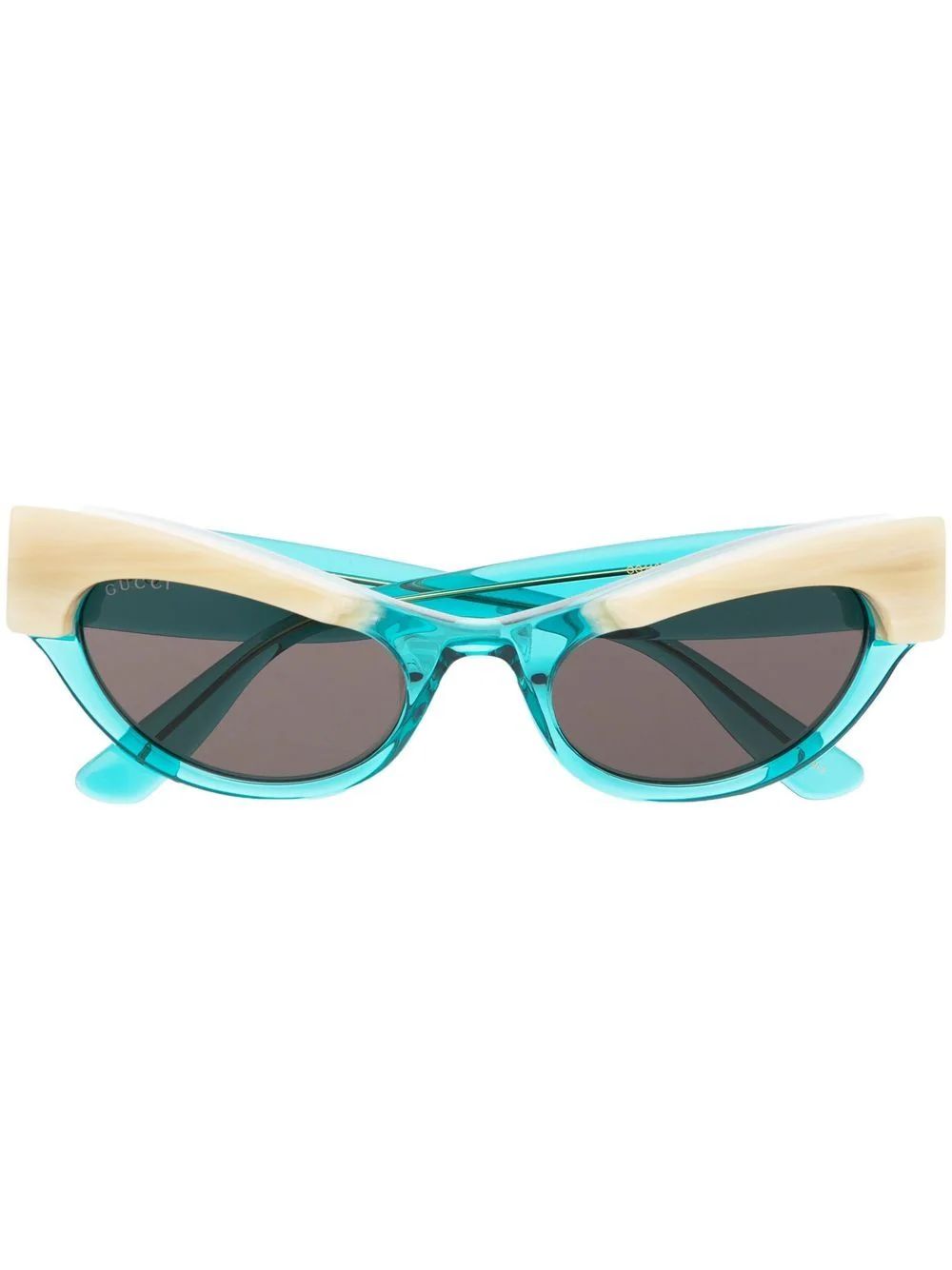 Gucci Eyewear cat-eye horn-effect Rim Sunglasses - Farfetch | Farfetch Global