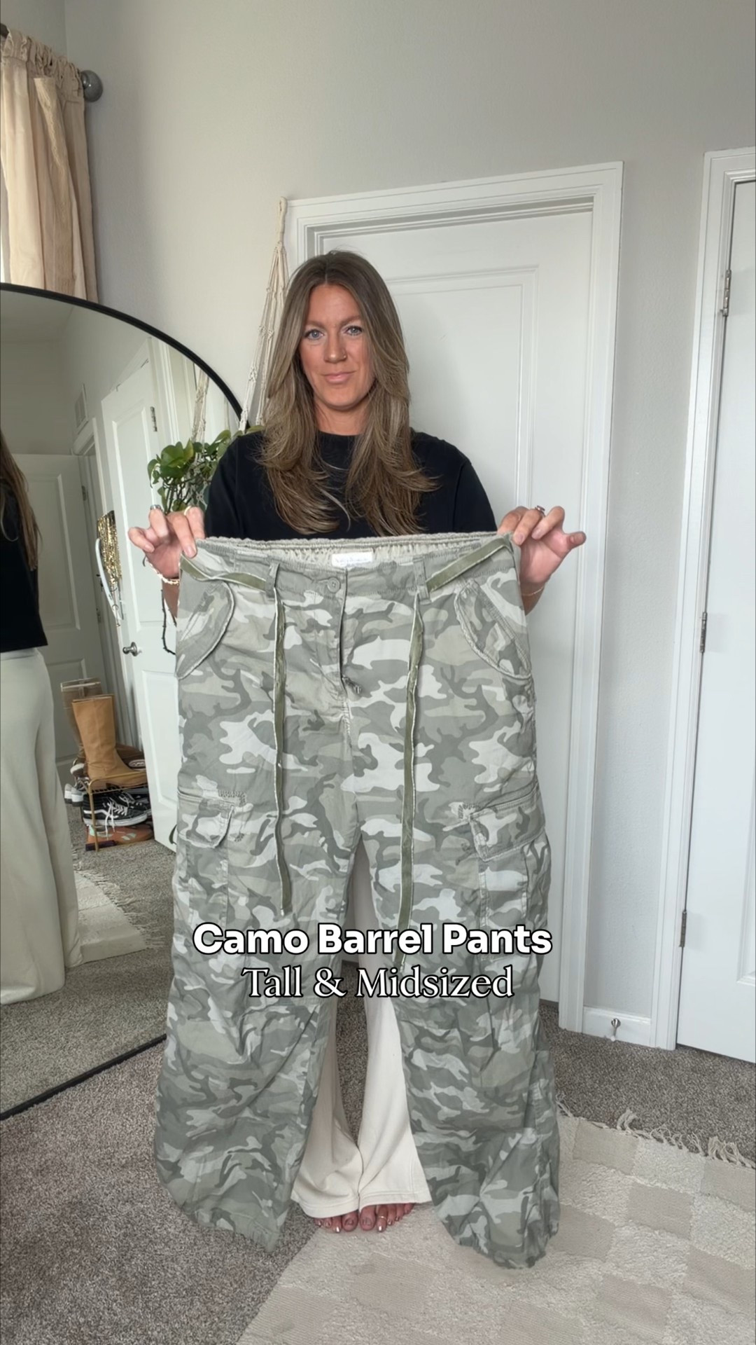 Cargo camo barrel pants styling - tall & midsized
✨wearing a 30 long (tts) 
✨xl grey sweater, large white sweater, large jacket, large tan sweater, large tall coat, large white tee, xl denim shirt, large cami tank, 11 in all shoes 

#LTKTall #LTKOver40