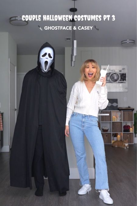 GHOSTFACE 👻 
Top: size M standard
Pants: size 30

CASEY 📞
Sweater: Recreational Habits, can’t link
Jeans: size 24
Shoes: 1587 Sneakers, can’t link

Spooky, scary movie, Halloween costumes, matching costume, dress up

#LTKstyletip #LTKSeasonal #LTKHalloween