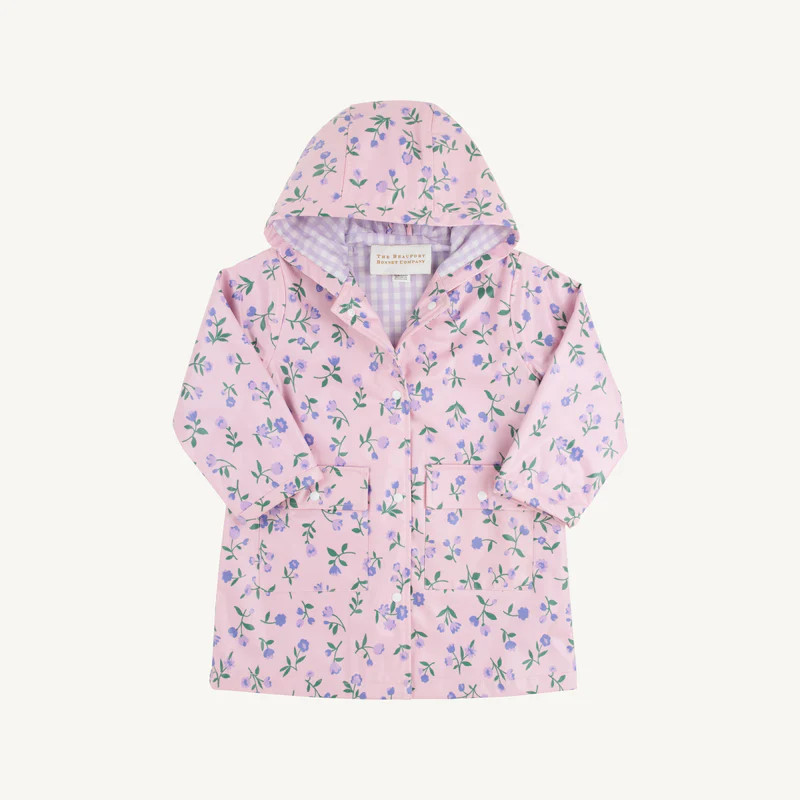 Liquid Sunshine Slicker - Tuxedo Park Tulips with Lauderdale Lavender | The Beaufort Bonnet Company