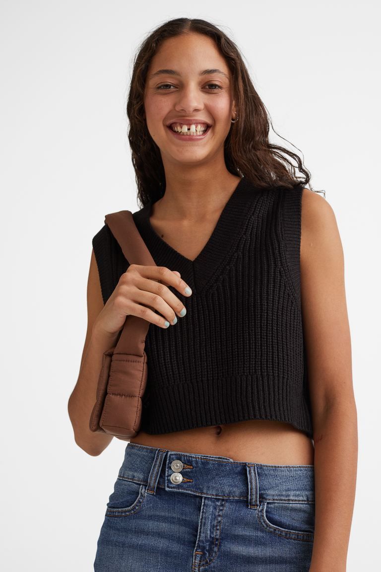 Rib-knit Sweater Vest | H&M (US)