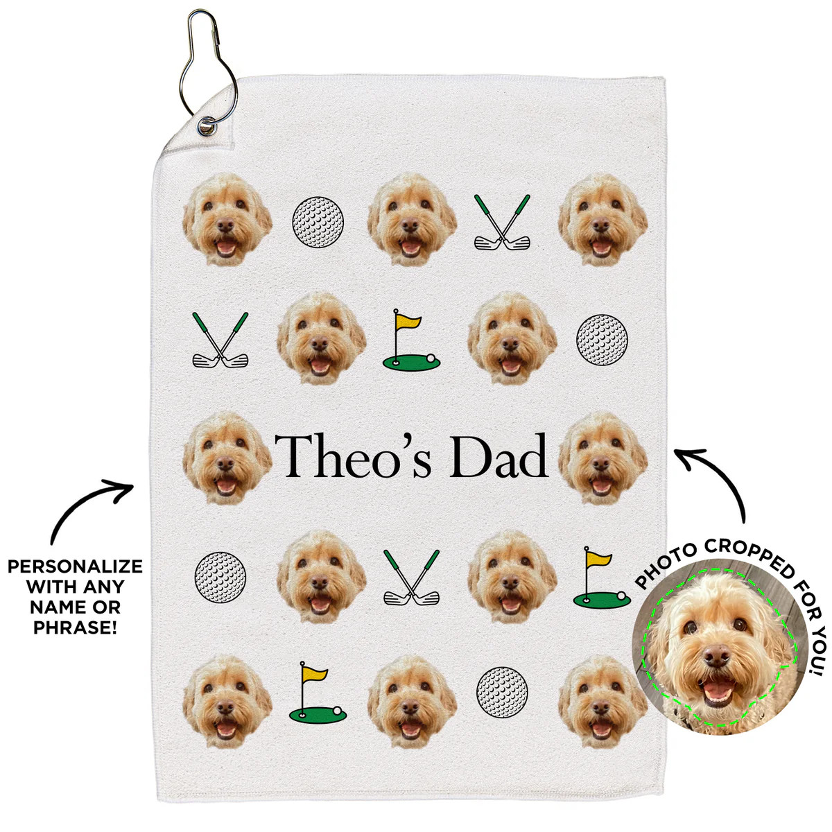 Personalized Pet Golf Towel | Type League Press
