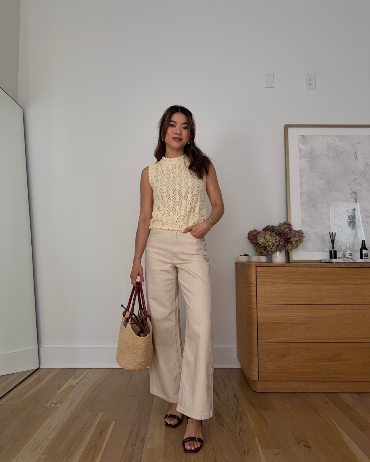 Sizing info:
•Pants size 2 in Mottled Ecru
•Top size XS 

petite fashion, get dressed with me, outfit inspiration, ootd, nashville outfit, Nashville influencer, petite style, vacation style, casual outfits, mom style, petite pants, spring outfits, spring outfit info, spring pants, spring outfit idea, spring top, spring bag, spring sweater, spring shoes, Spring jeans, white jeans, cream jeans, sezane jeans, spring sandal  

 @SEZANE 

#LTKPetite #LTKmomlife #LTKootd