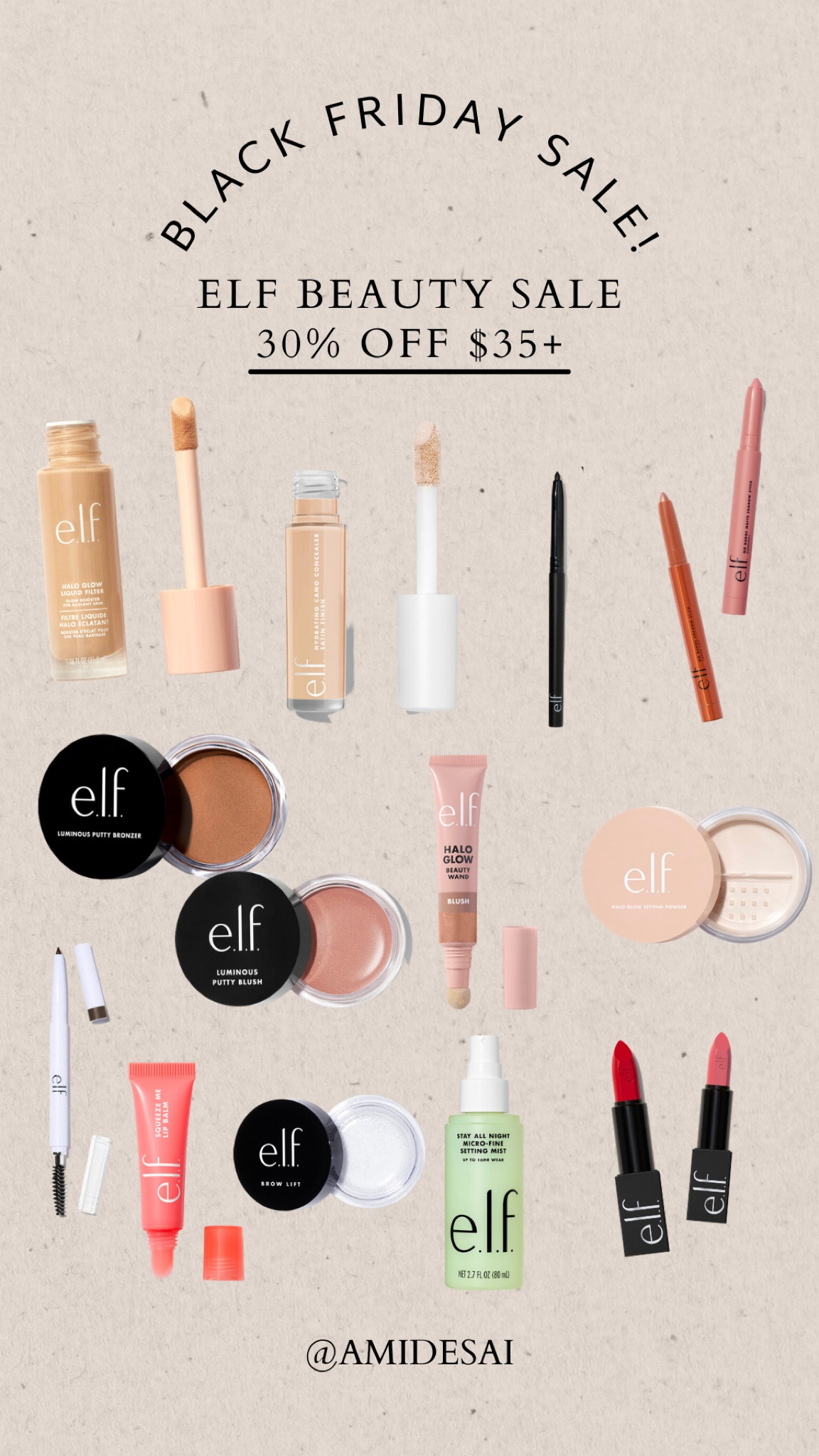 @elfcosmetics Black Friday & cyber Monday sale happening now! Here’s what I love. 30% off $35+ 

#LTKCyberWeek #LTKHoliday #LTKGiftGuide