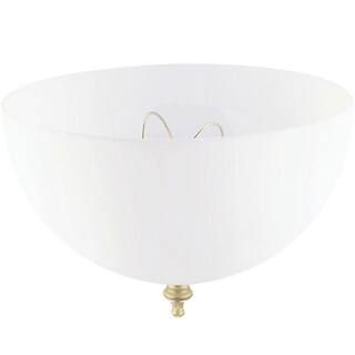 4-3/4 in. Acrylic White Dome Clip-On Shade with 7-3/4 in. Width | The Home Depot