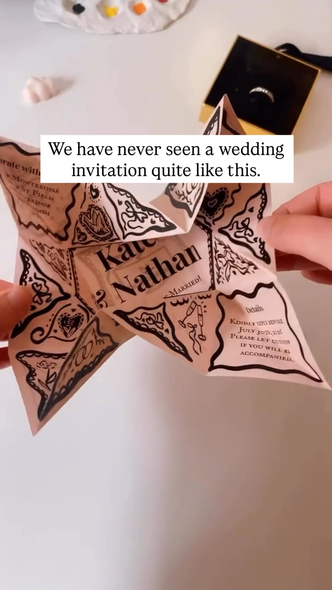 We have never seen a wedding invitation quite like this. 💌

Meet the Victorian Puzzle Purse by @illustrons — an origami-inspired invitation that opens to reveal every detail of your day, beautifully illustrated and entirely customizable. It's stationery as art, and the kind of first impression that sets the tone for a truly unforgettable wedding.

Love that you can customize this for your own wedding! Such a fun way to send your wedding invitations. 

#LTKWedding